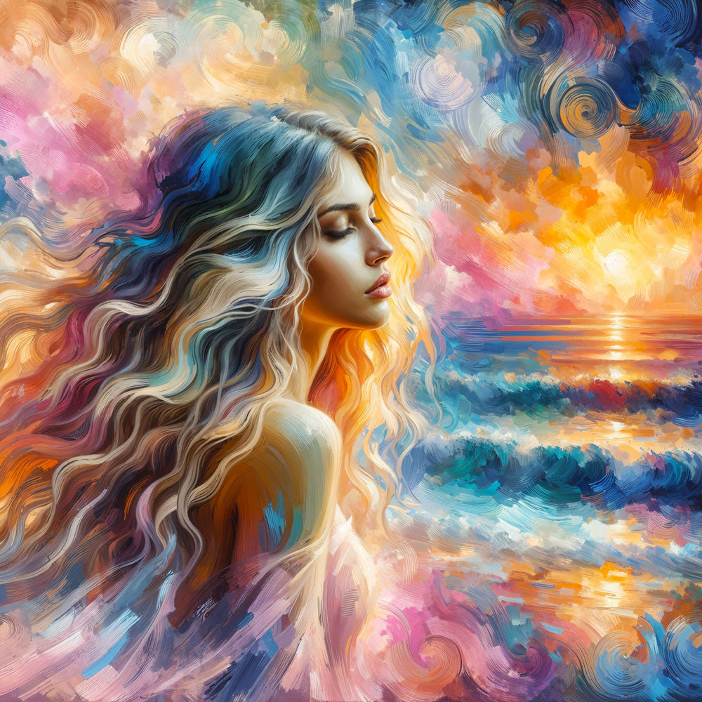5D Diamond Painting – Aurora am Meer der Träume, Unique-Diamond