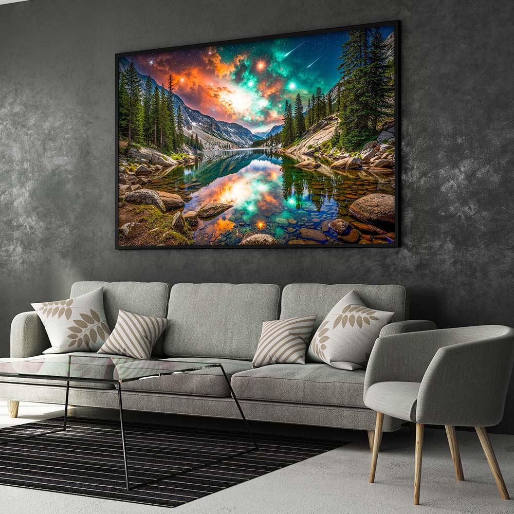5D Diamond Painting – Aurora des Kosmos, Unique-Diamond