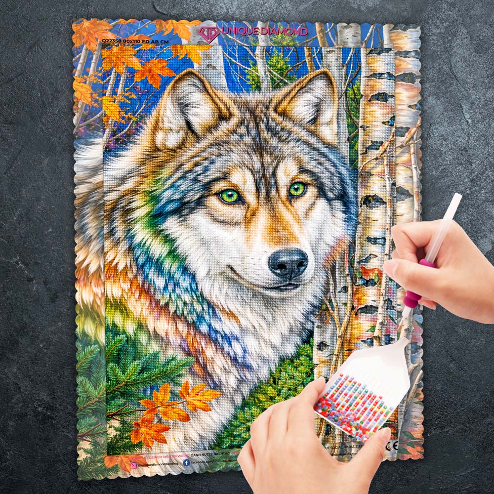 5D Diamond Painting – Autumn Spirit Wolf