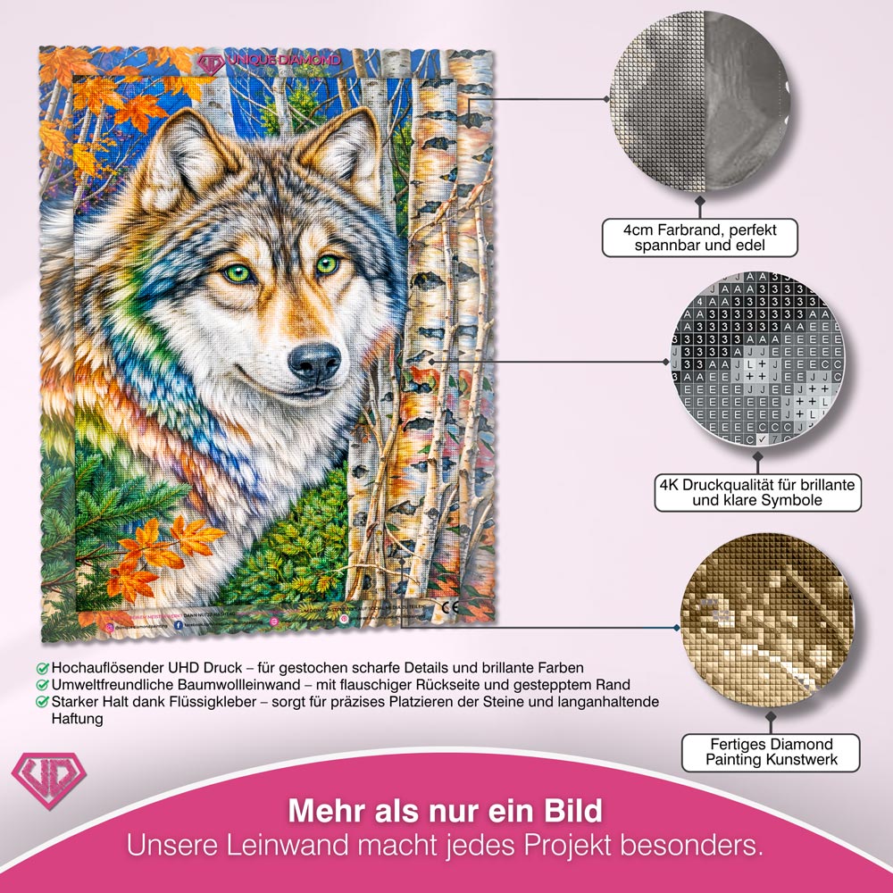 5D Diamond Painting – Autumn Spirit Wolf