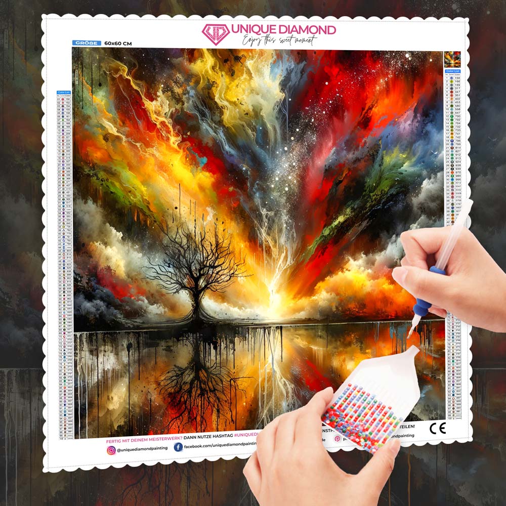 5D Diamond Painting – Baum des Lichts, Unique-Diamond