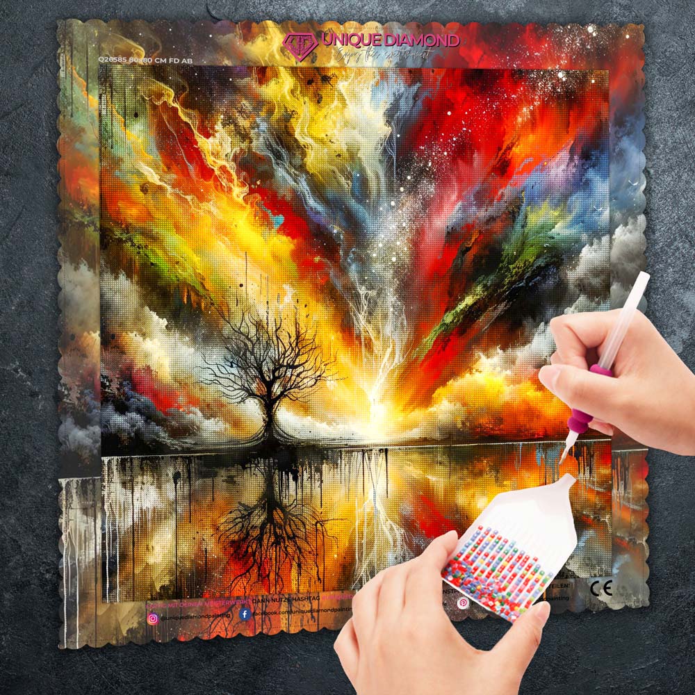 5D Diamond Painting – Baum des Lichts Unique-Diamond