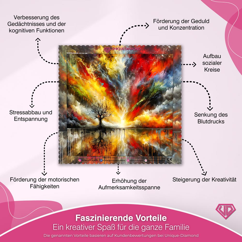 5D Diamond Painting – Baum des Lichts Unique-Diamond