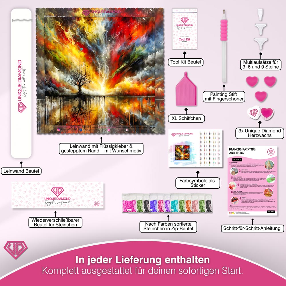 5D Diamond Painting – Baum des Lichts Unique-Diamond
