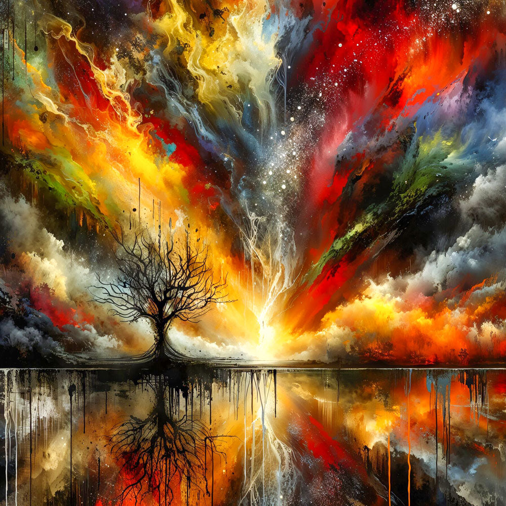 5D Diamond Painting – Baum des Lichts, Unique-Diamond