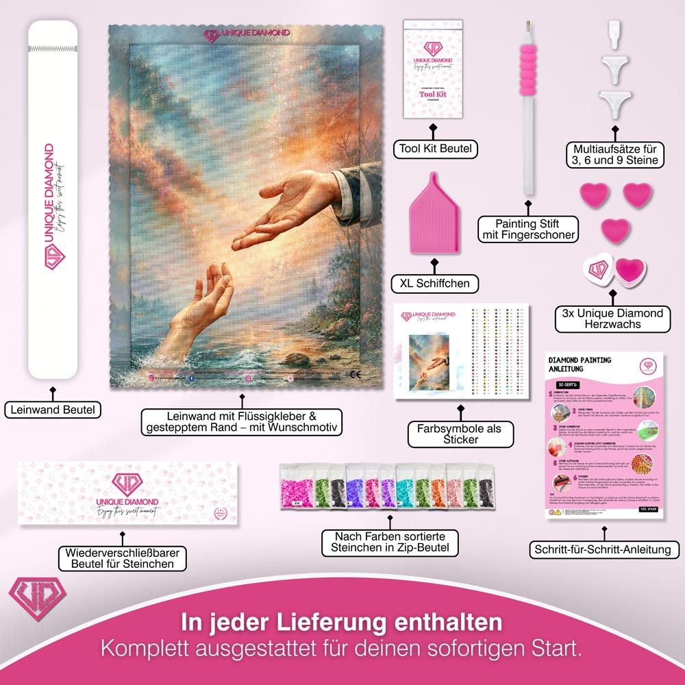 5D Diamond Painting – Berührung der Hoffnung