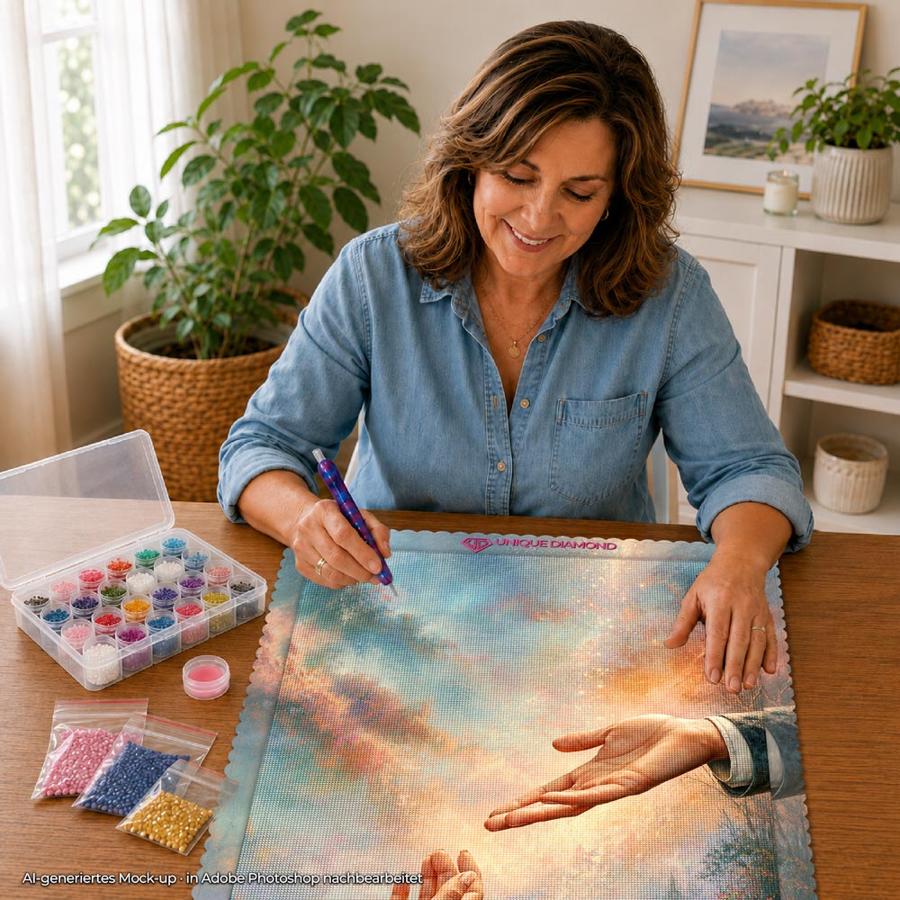 5D Diamond Painting – Berührung der Hoffnung