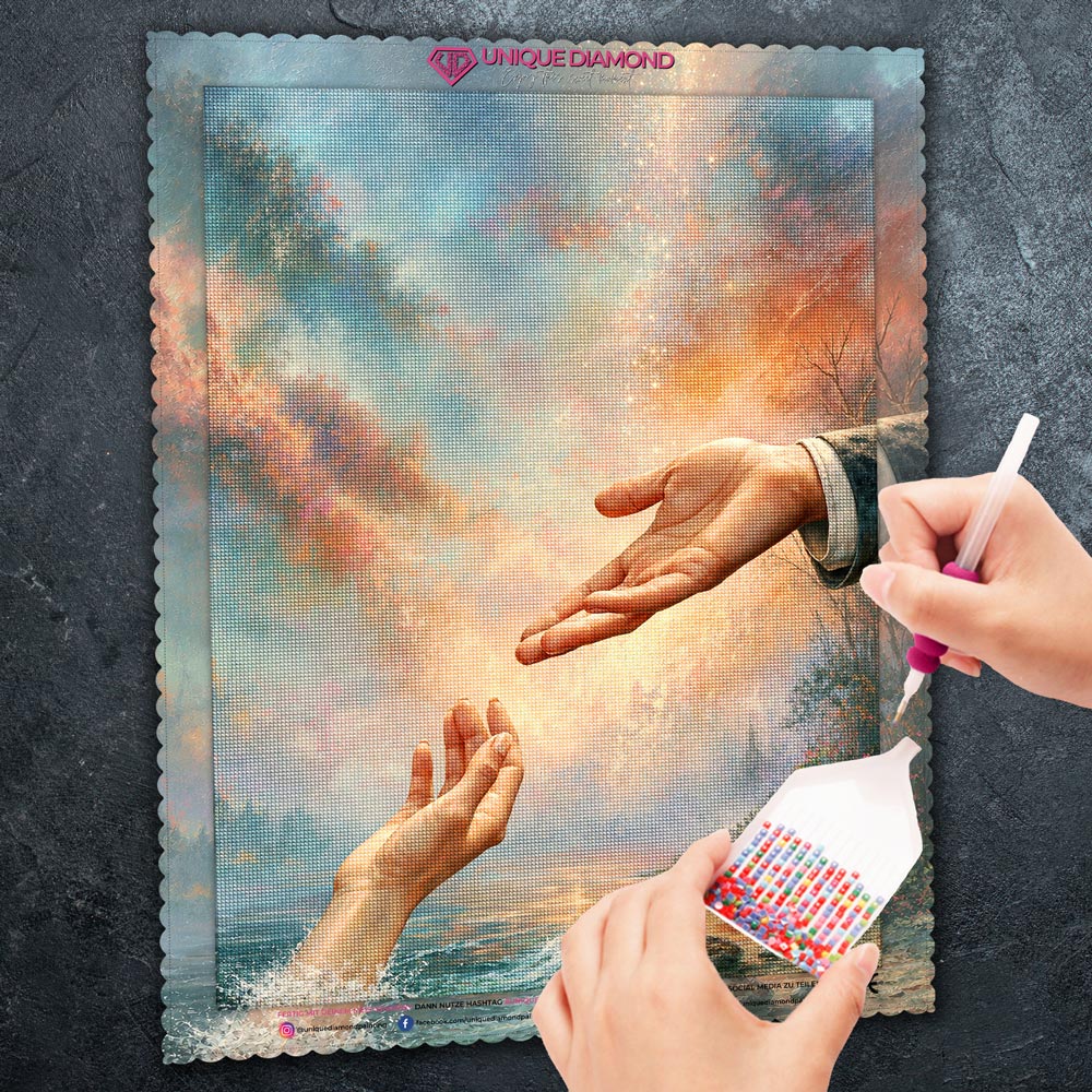 5D Diamond Painting – Berührung der Hoffnung