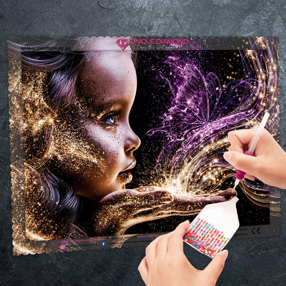 5D Diamond Painting – Berührung des Schmetterlingszaubers