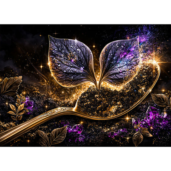 5D Diamond Painting – Blätter des Sternenlichts | Unique Diamond