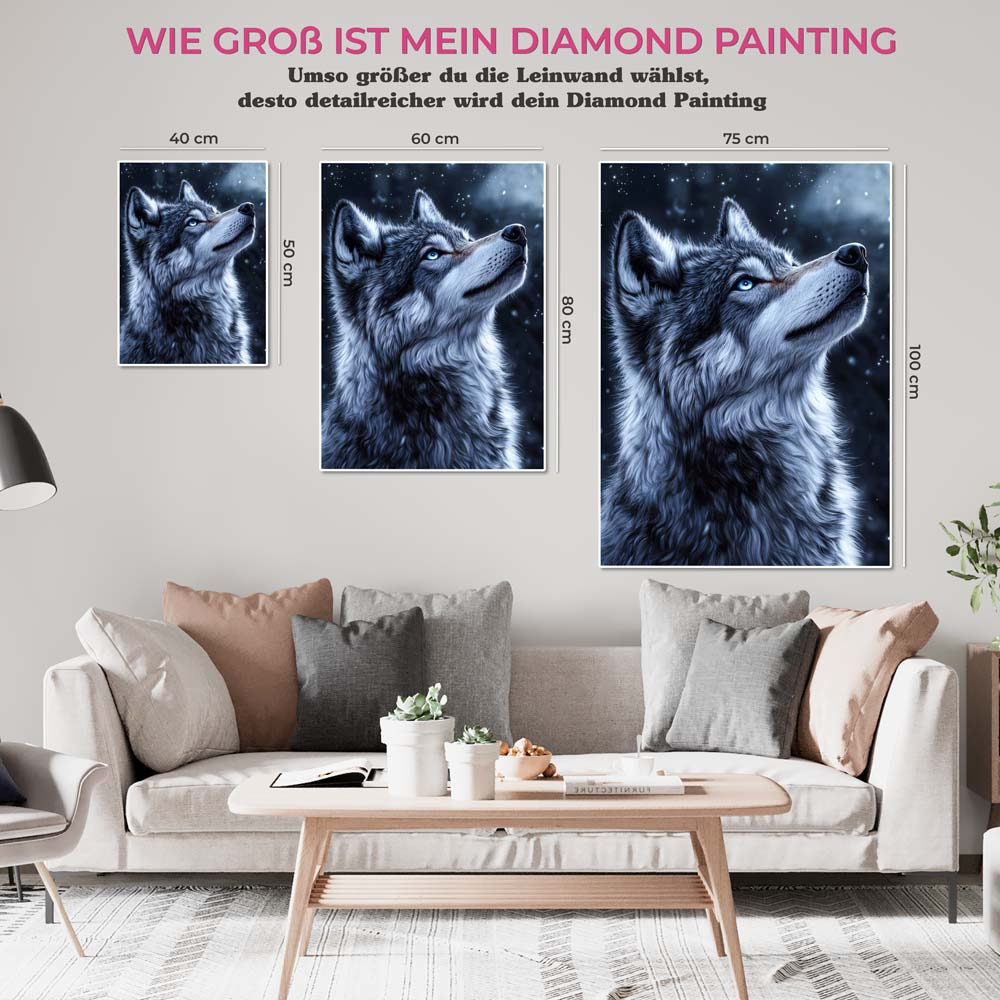 5D Diamond Painting – Blick in die Sterne, Unique-Diamond