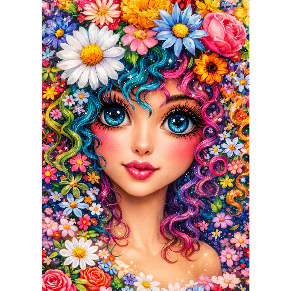 5D Diamond Painting – Blossom Dream Girl, Unique-Diamond
