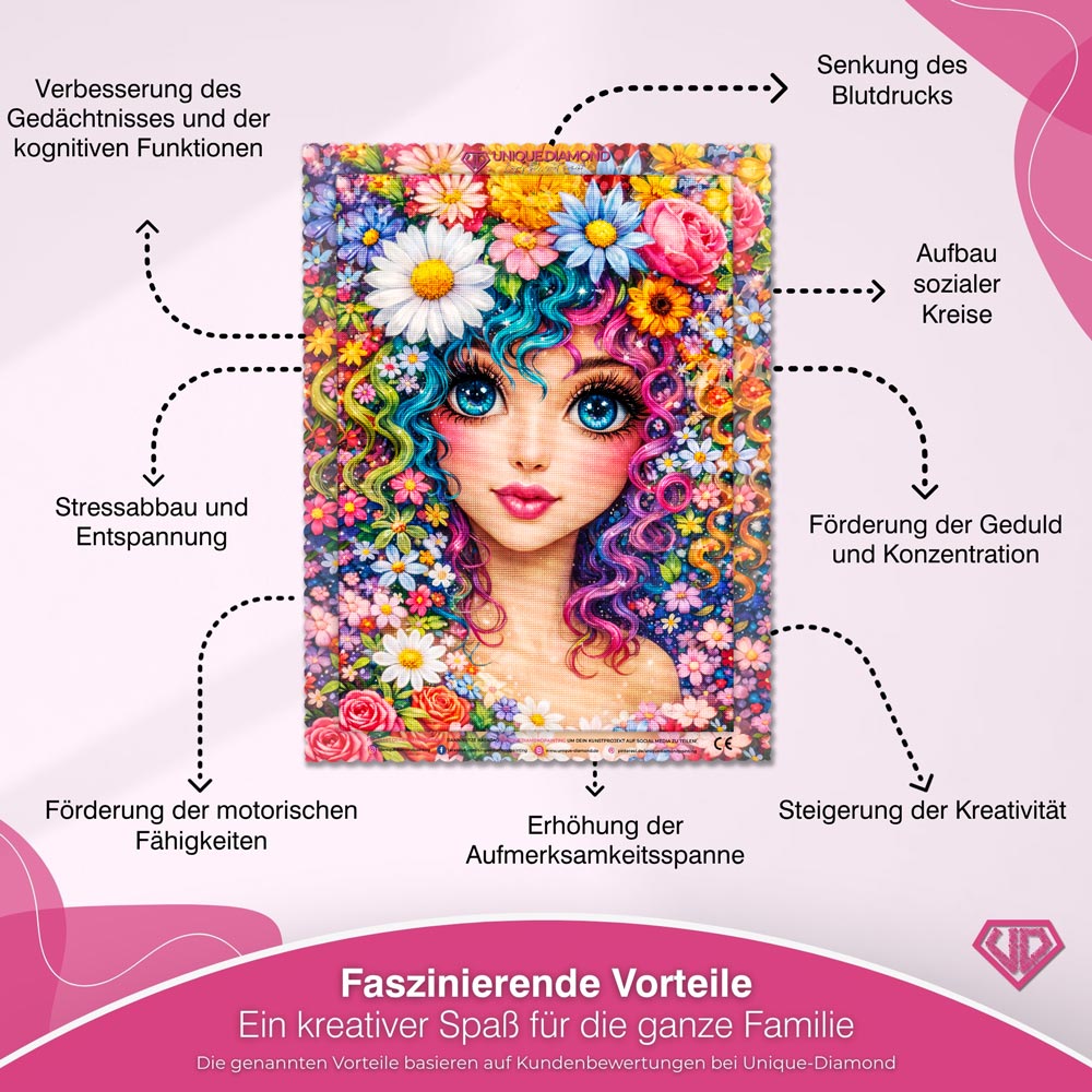 5D Diamond Painting – Blossom Dream Girl