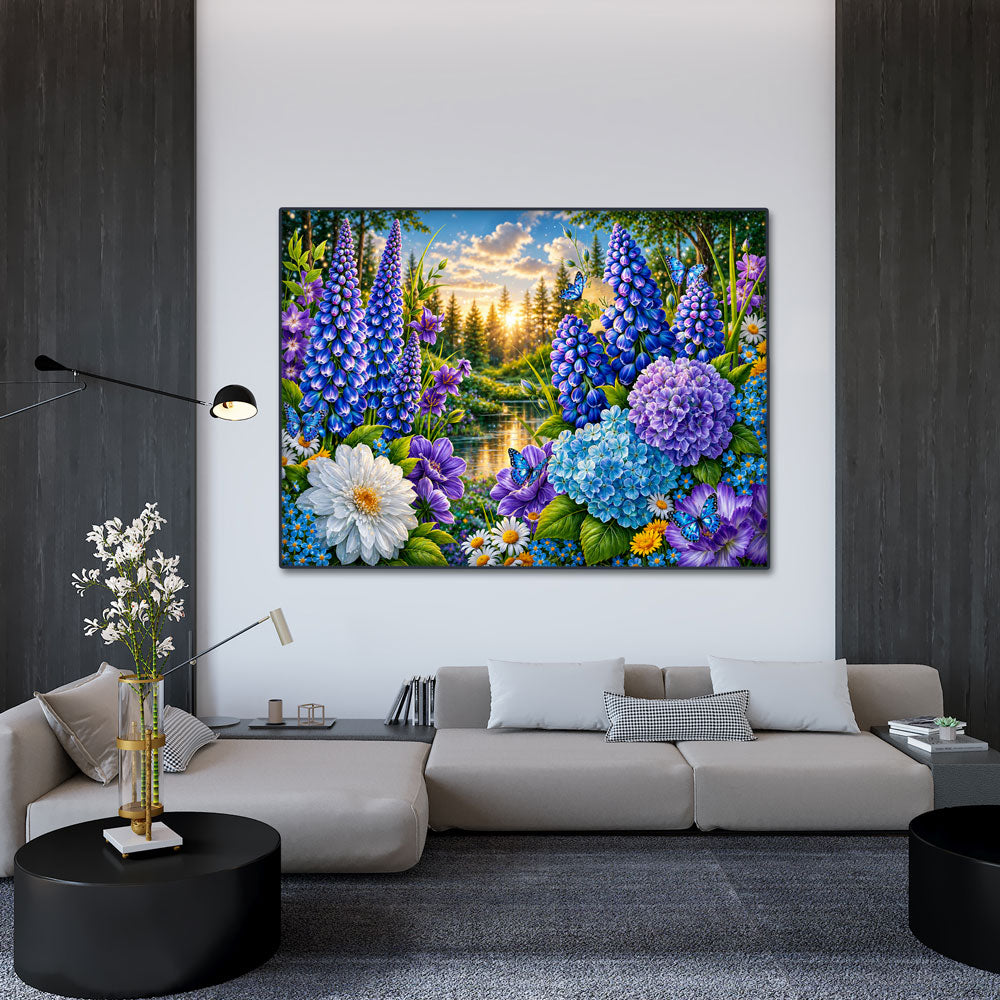 5D Diamond Painting – Blue Meadow Dreams