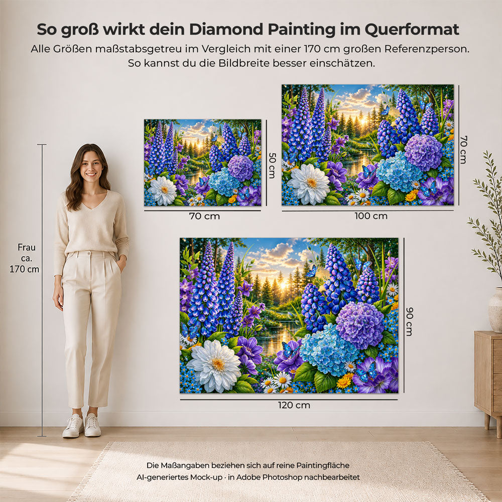 5D Diamond Painting – Blue Meadow Dreams