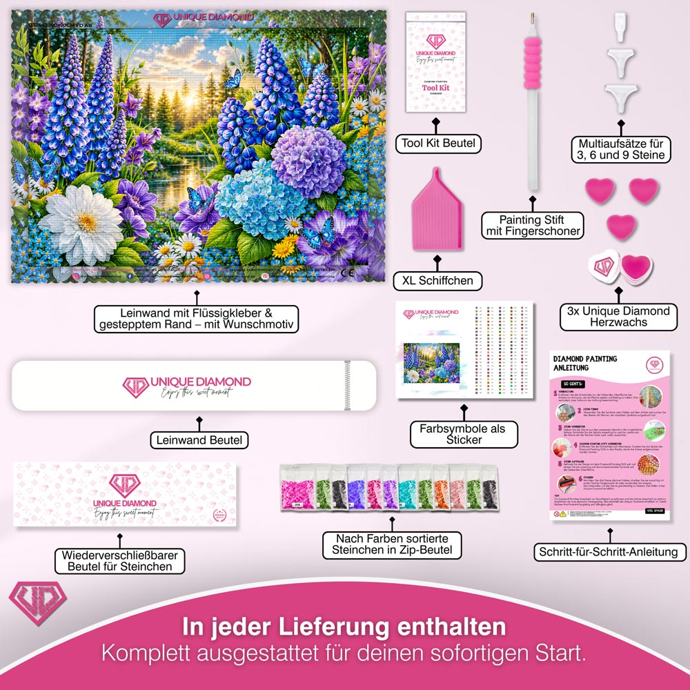 5D Diamond Painting – Blue Meadow Dreams