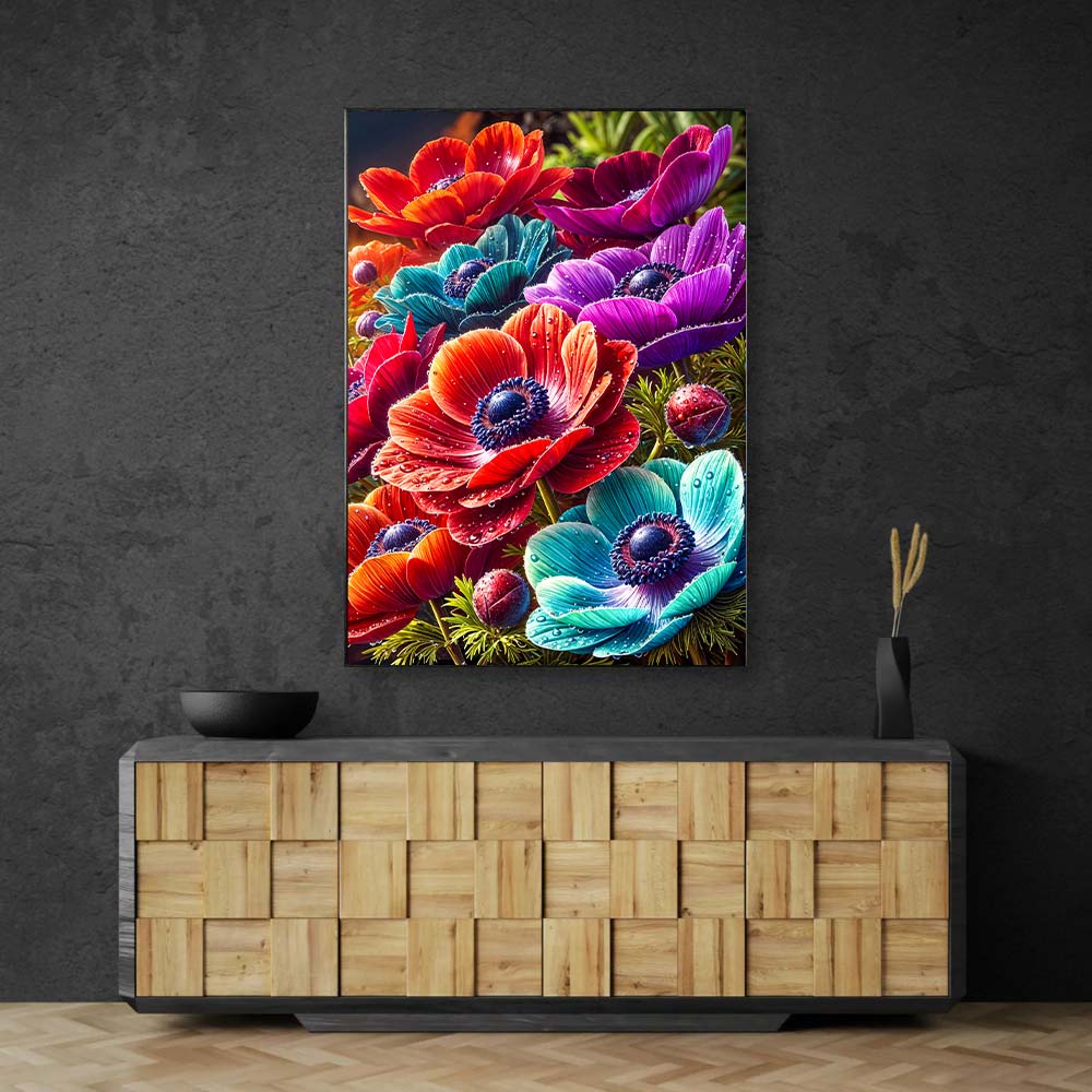5D Diamond Painting – Blütenfeuerwerk der Farben, unique-diamond