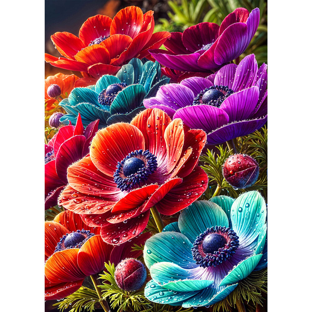 5D Diamond Painting – Blütenfeuerwerk der Farben, unique-diamond