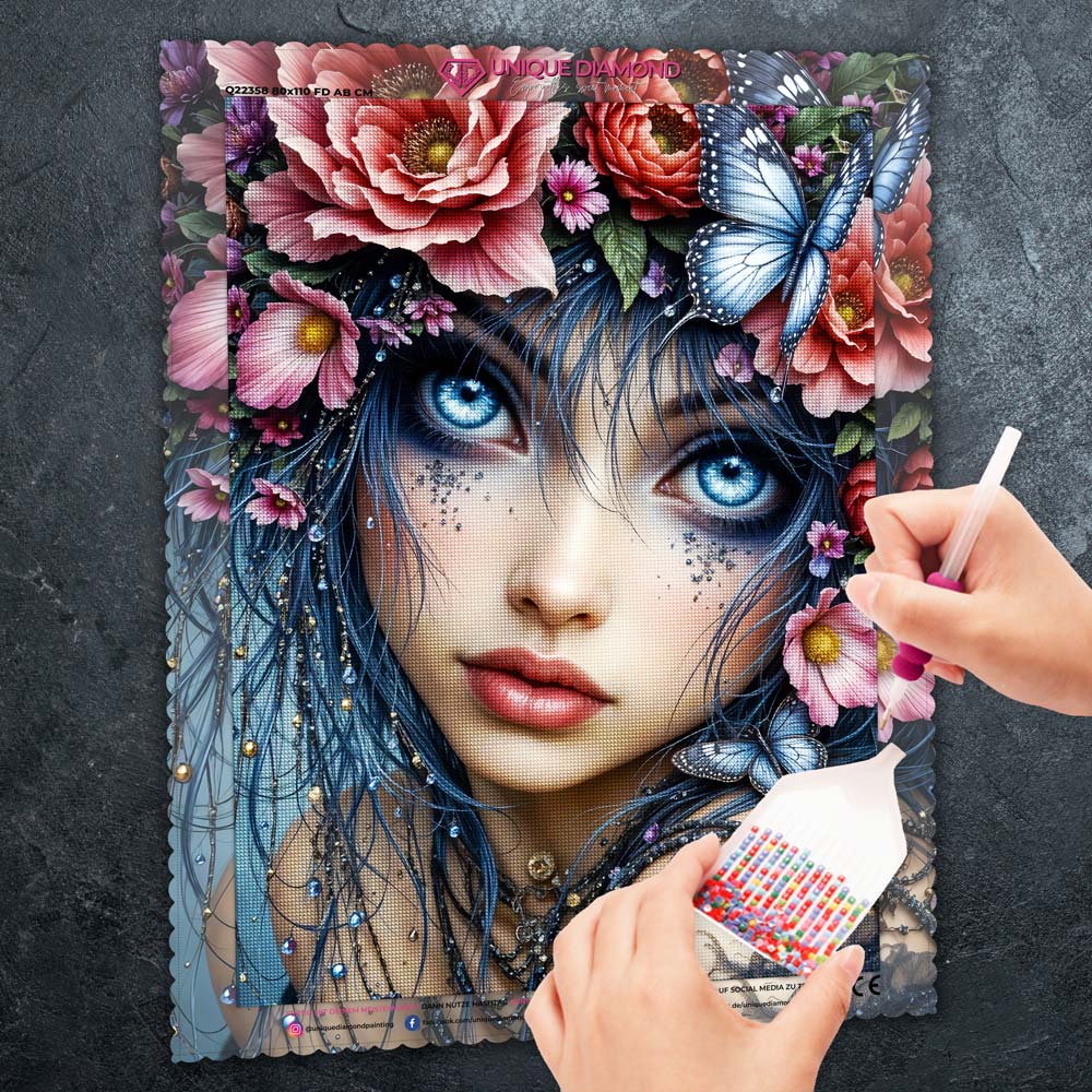 5D Diamond Painting – Blütenorakel der Ewigkeit Unique-Diamond