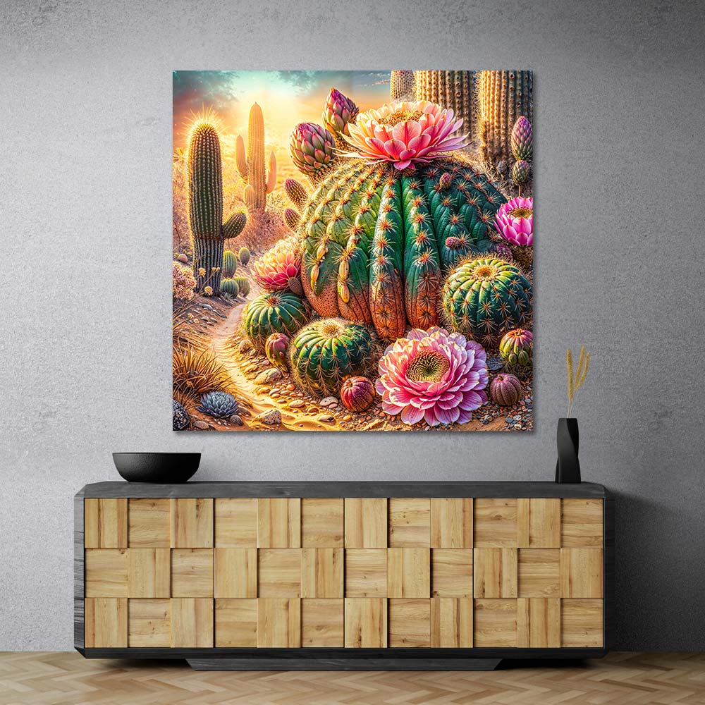 5D Diamond Painting – Blütenzauber der Wüstenkönigin, Unique-Diamond