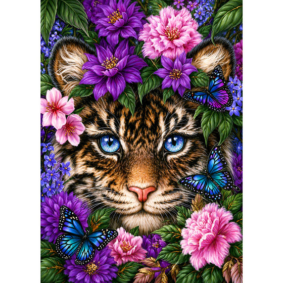 5D Diamond Painting – Blütenzauber des Tigerblicks | Unique Diamond