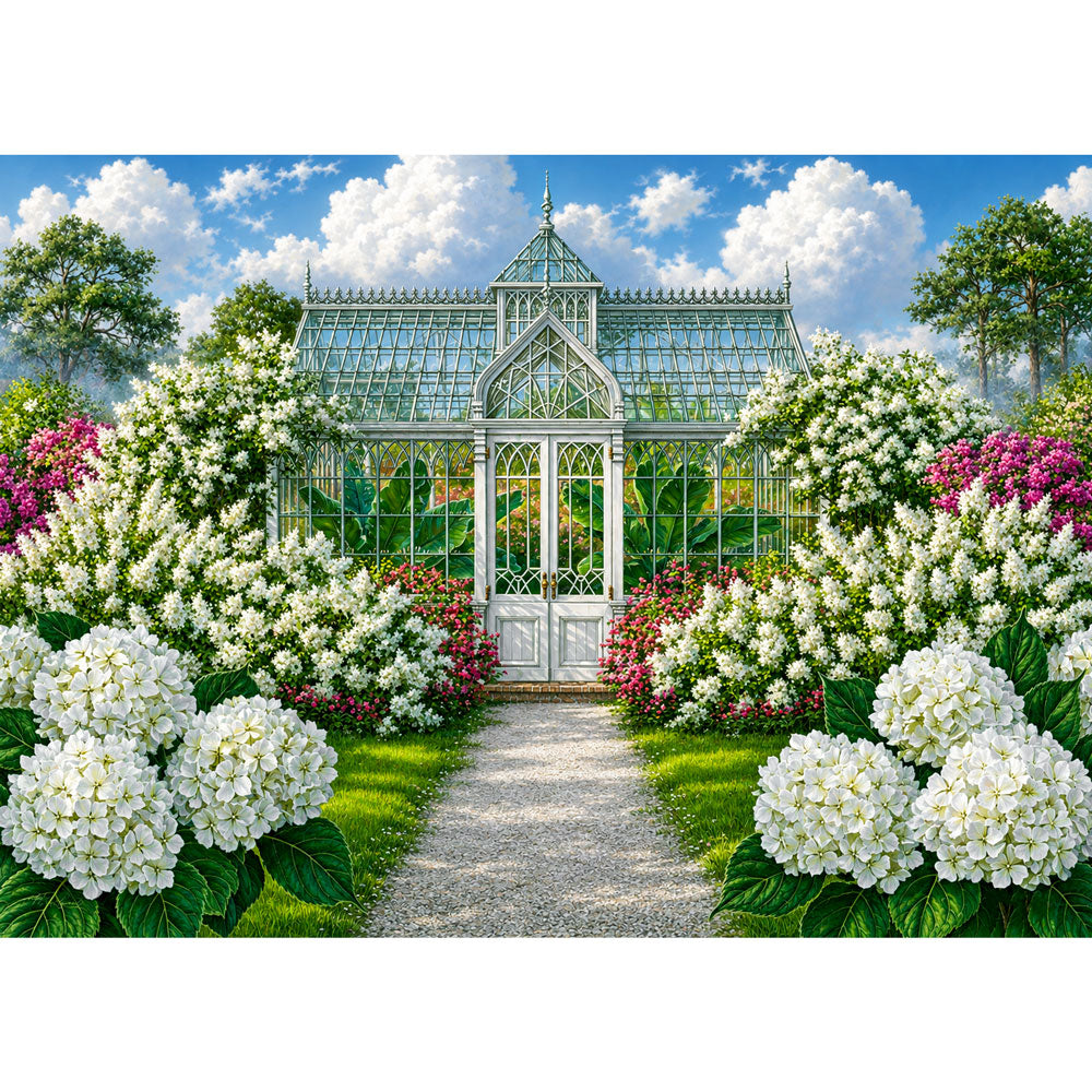 5D Diamond Painting – Blütenzauber im Glaspalast | Unique Diamond