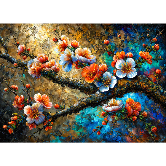 5D Diamond Painting – Blütenzauber im Kristalllicht | Unique Diamond