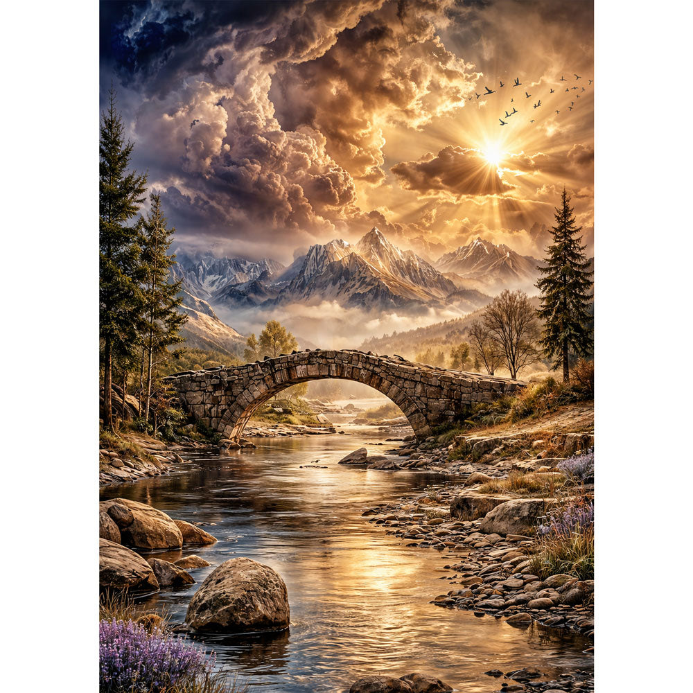 5D Diamond Painting – Bridge to Serenity Unique-Diamond