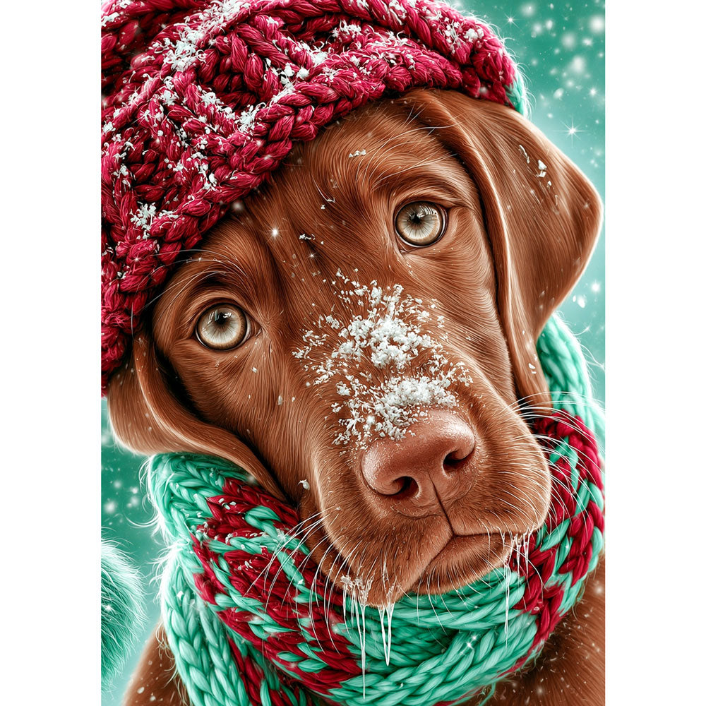 5D Diamond Painting – Bruno und die Schneeflockennase | Unique Diamond