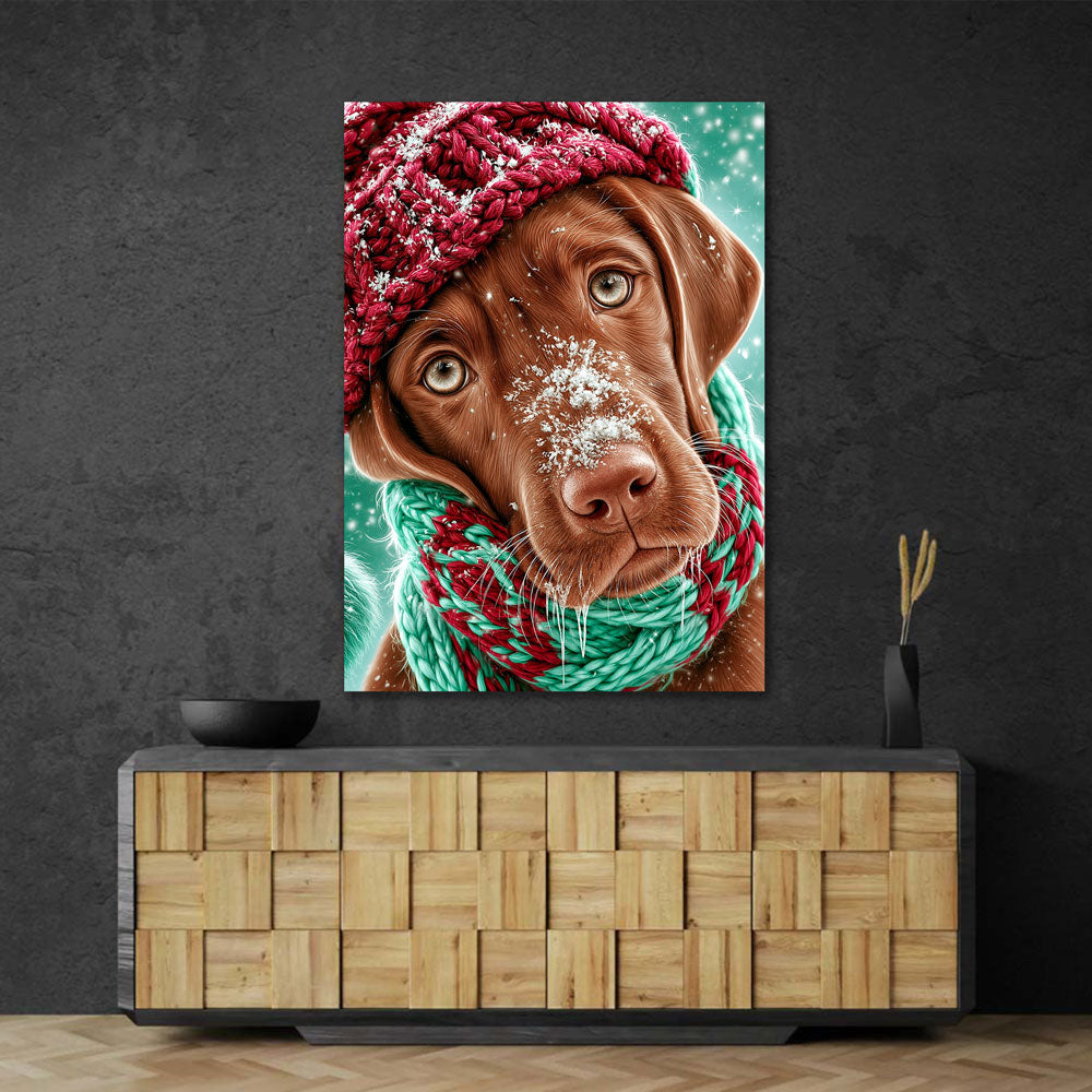 5D Diamond Painting – Bruno und die Schneeflockennase