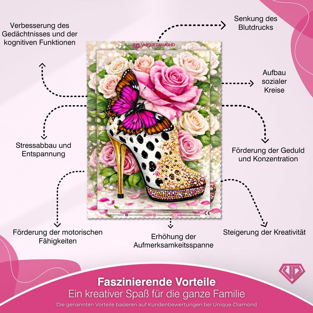 5D Diamond Painting – Butterfly Glam Heel