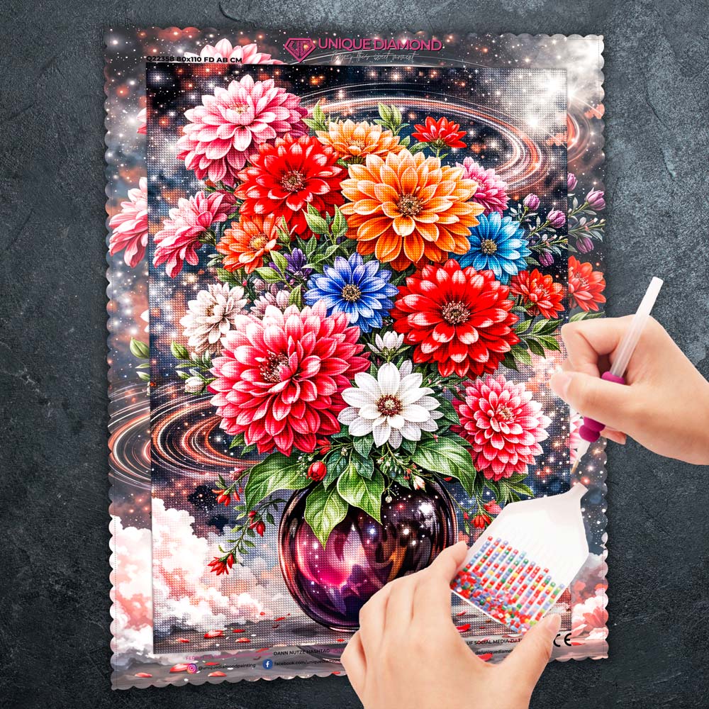 5D Diamond Painting – Celestia Blüten der Galaxie