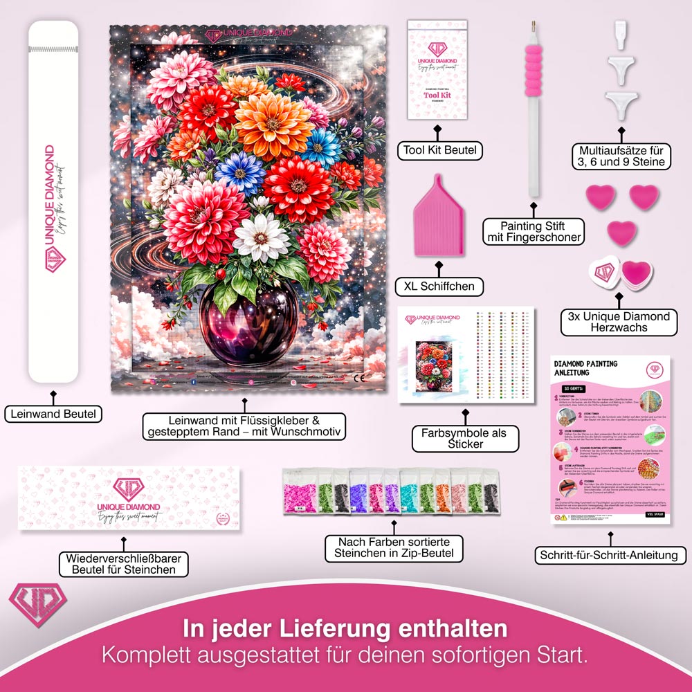 5D Diamond Painting – Celestia Blüten der Galaxie