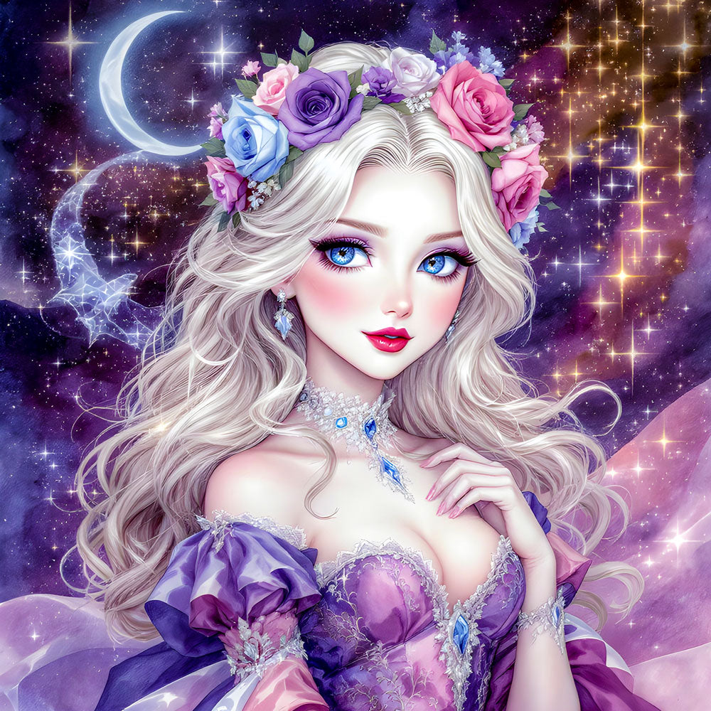 5D Diamond Painting – Celestia, Hüterin der Sterne Unique-Diamond