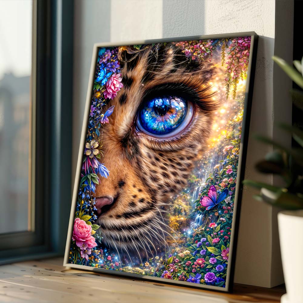 5D Diamond Painting – Celestial Leopard