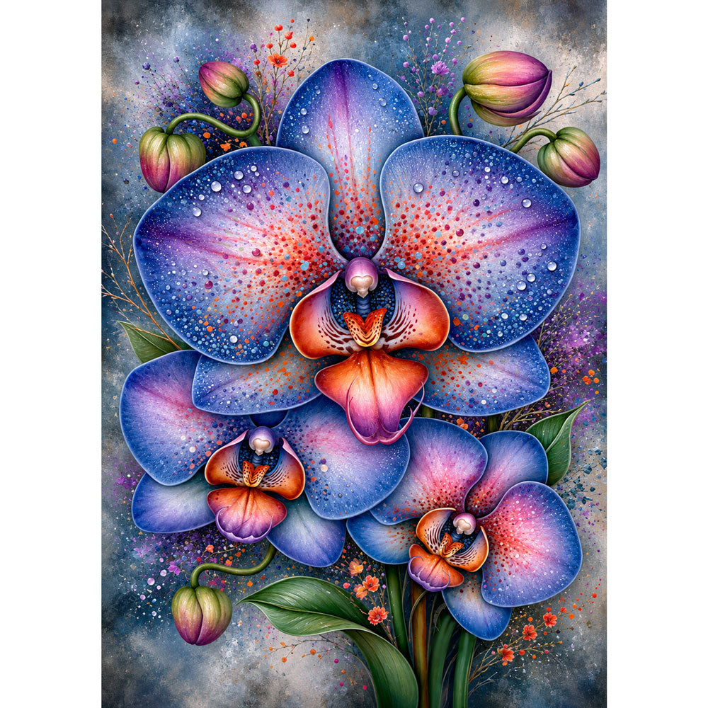 5D Diamond Painting – Celestial Orchid Dreams | Unique Diamond