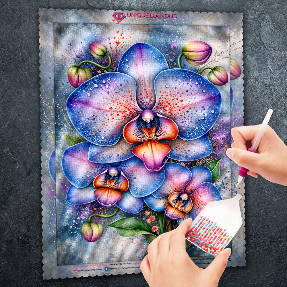 5D Diamond Painting – Celestial Orchid Dreams