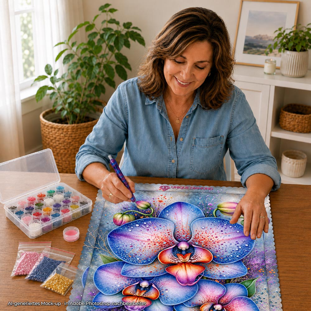 5D Diamond Painting – Celestial Orchid Dreams