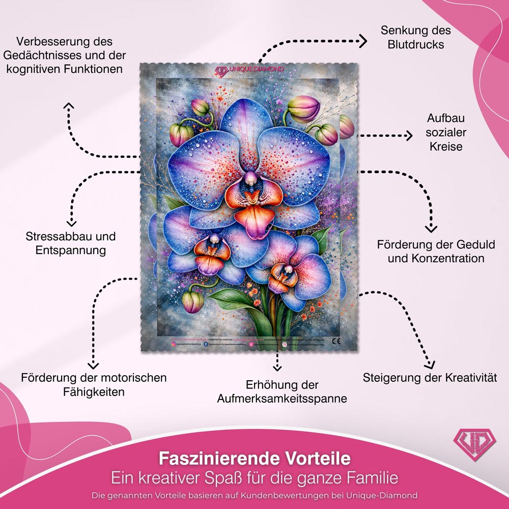 5D Diamond Painting – Celestial Orchid Dreams