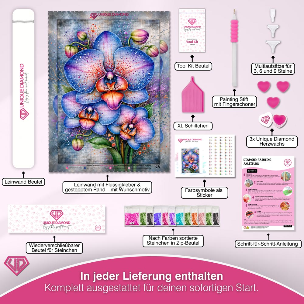 5D Diamond Painting – Celestial Orchid Dreams