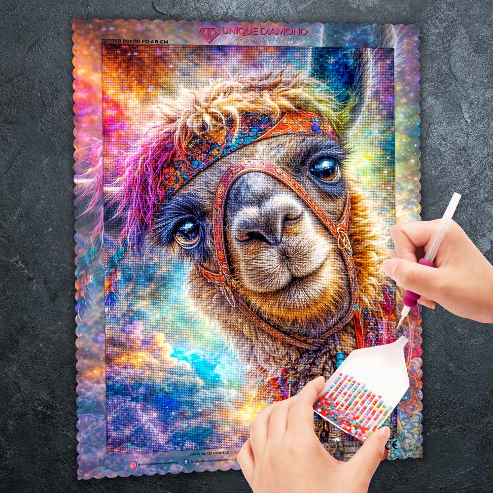 5D Diamond Painting – Cosmic Spirit Llama