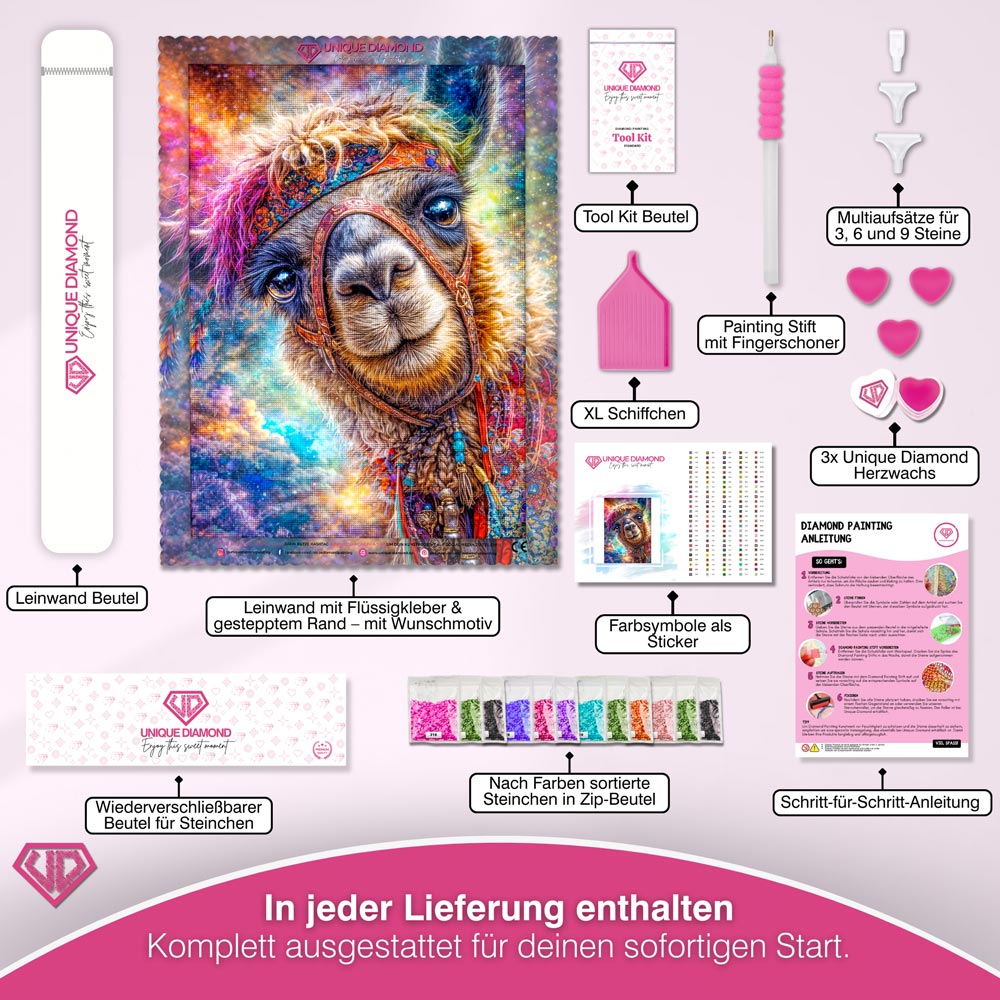 5D Diamond Painting – Cosmic Spirit Llama