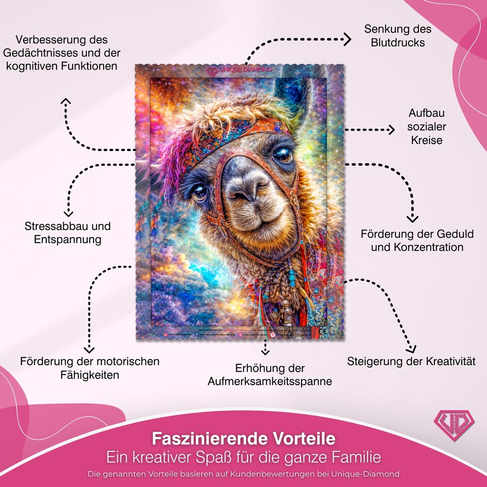 5D Diamond Painting – Cosmic Spirit Llama