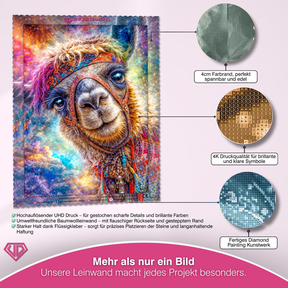 5D Diamond Painting – Cosmic Spirit Llama