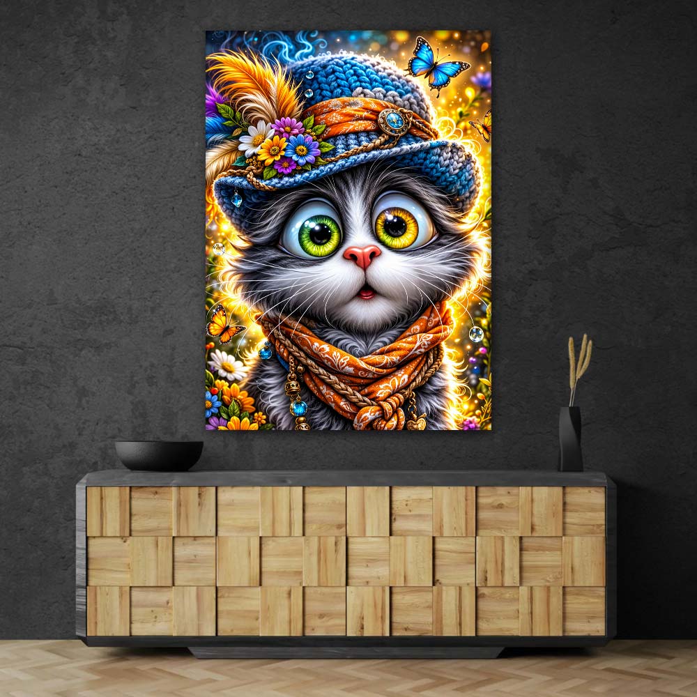 5D Diamond Painting – Curious Cat