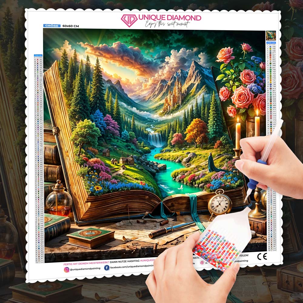 5D Diamond Painting – Das Buch der Fantasie Unique-Diamond
