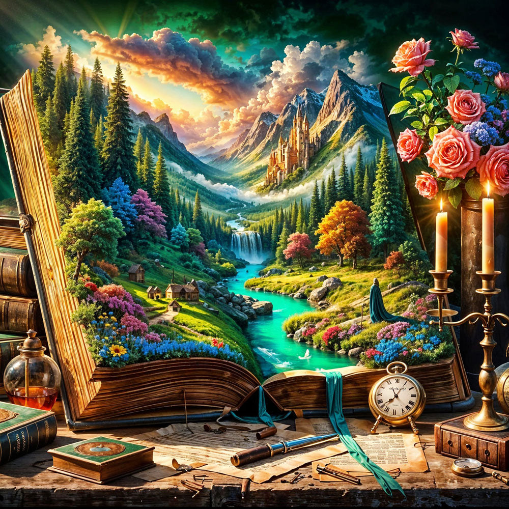 5D Diamond Painting – Das Buch der Fantasie Unique-Diamond