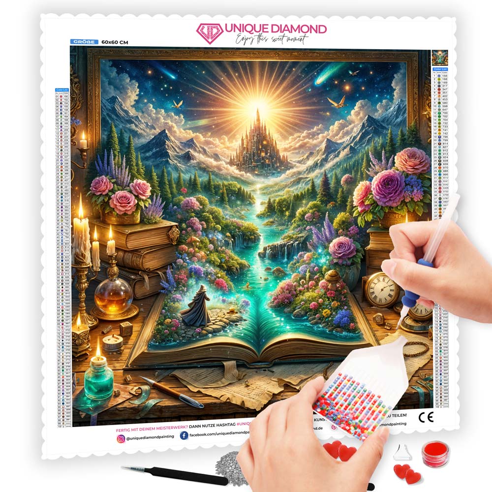 5D Diamond Painting – Das Buch der leuchtenden Reise, Unique-Diamond