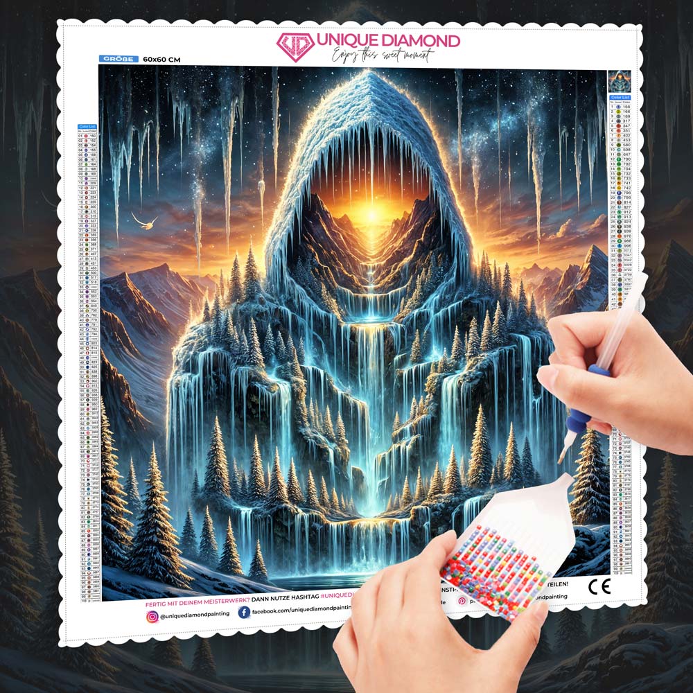 5D Diamond Painting – Das Eisherz der Berge, unique-diamond