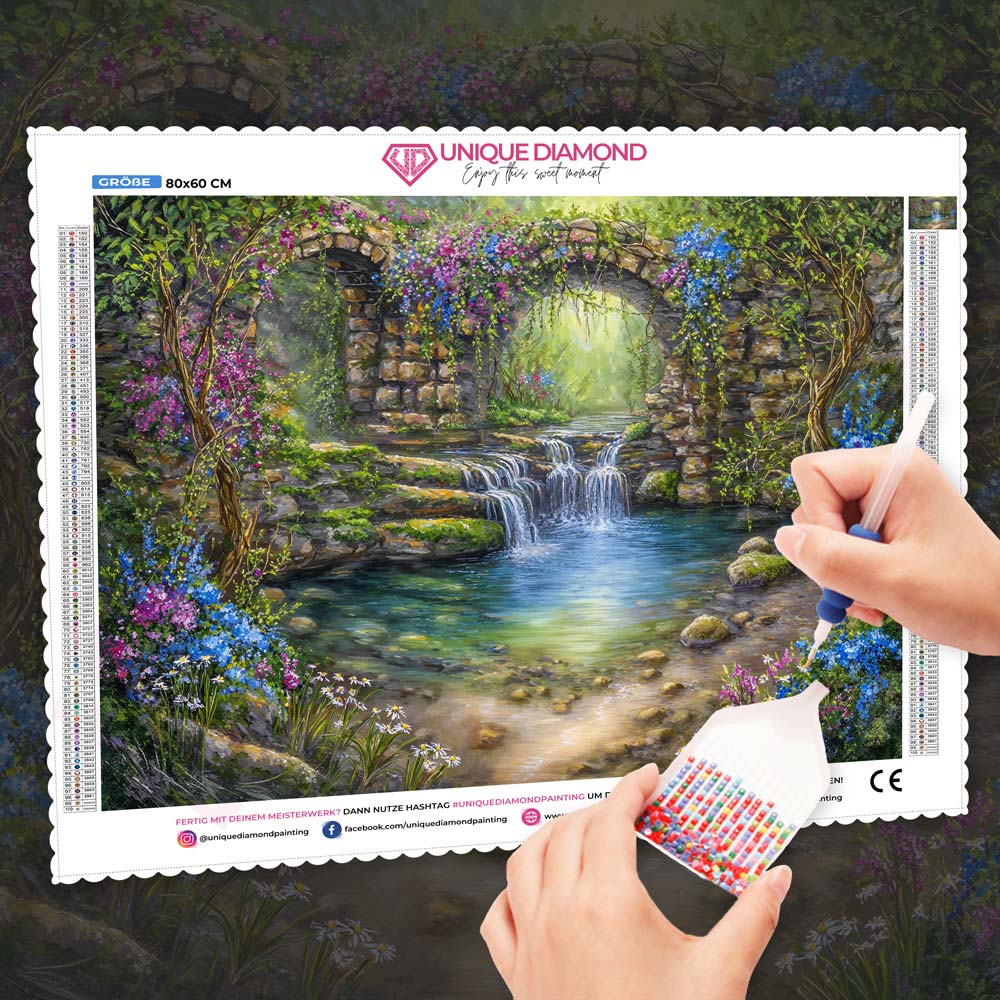 5D Diamond Painting – Das Geheimnis der Elfenbrücke, Unique-Diamond